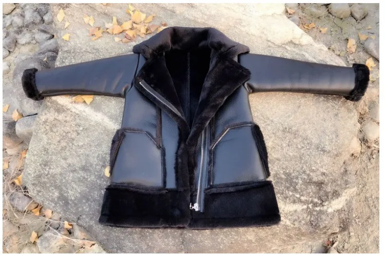 Boys& Girls Plus Velvet Leather Jacket Winter Coat New Fur one Thick Warm Pu Leather Jackets For 2-13T Children