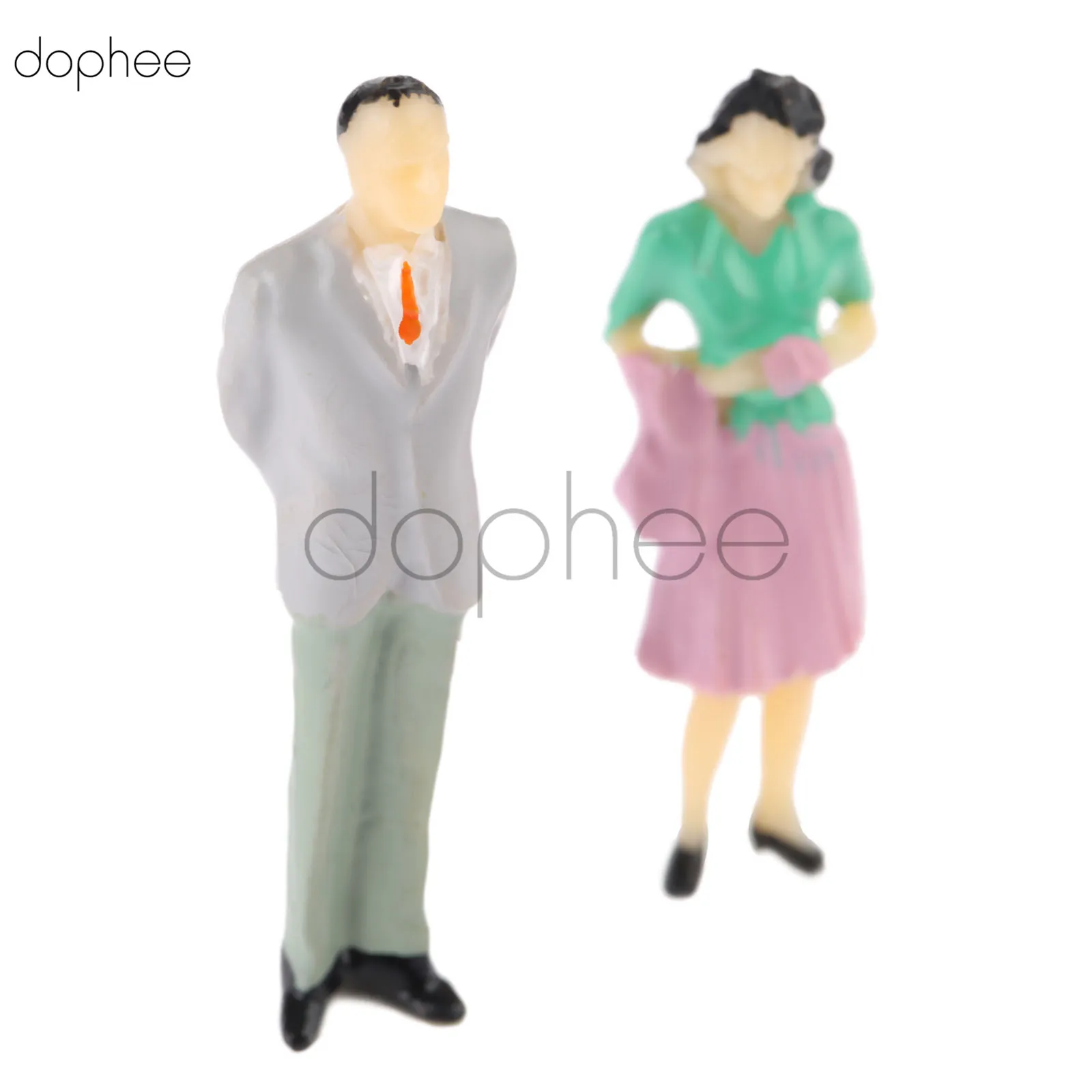 Dophee 100 шт. модель здания человек поезд масштаб HO окрашенная фигурка пассажира 1:75