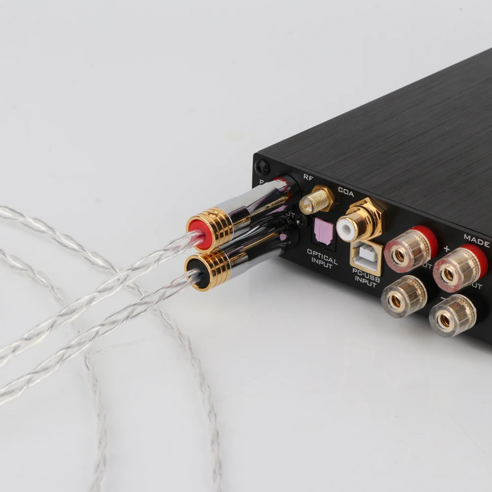 Пара 3AG Hifi 8N OCC медный посеребренный RCA к кабель штекер rca мужской аудио