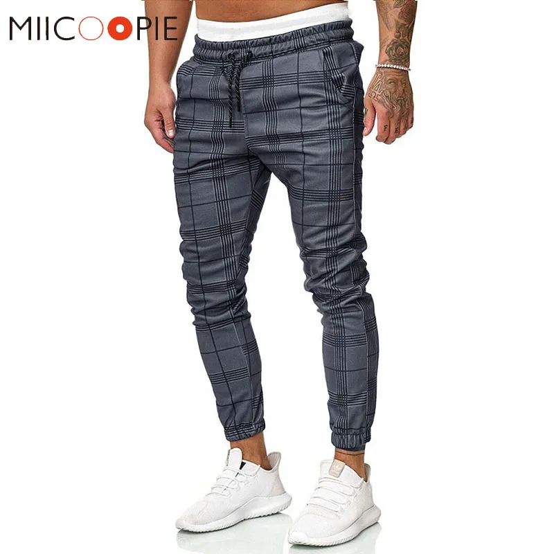 Брюки султанки мужские клетчатые в стиле ретро модные Джоггеры для фитнеса и