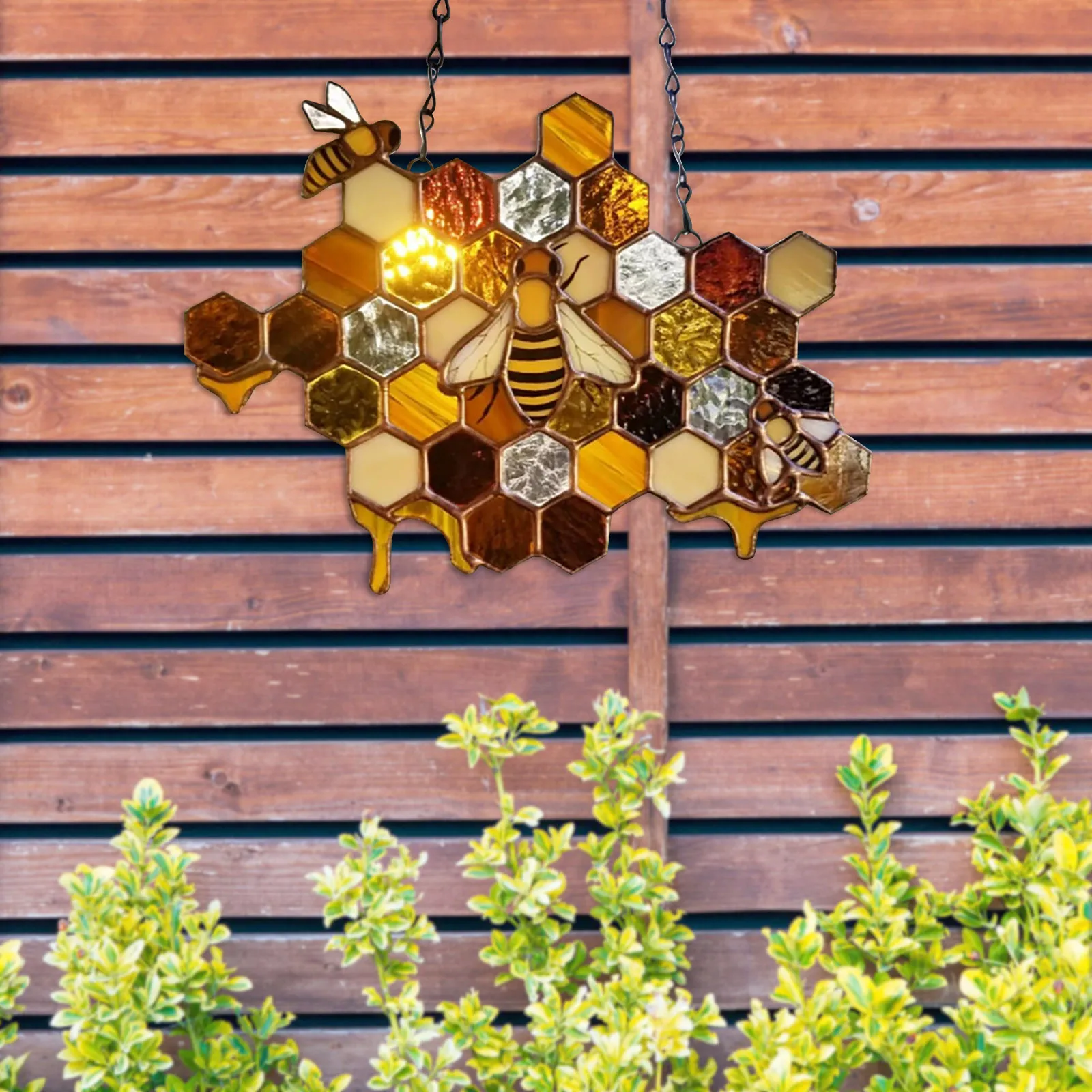 

2Pcs Happy Bee's Day Sign Hanging Sign Indoor Outdoor Door Hanging Decoration