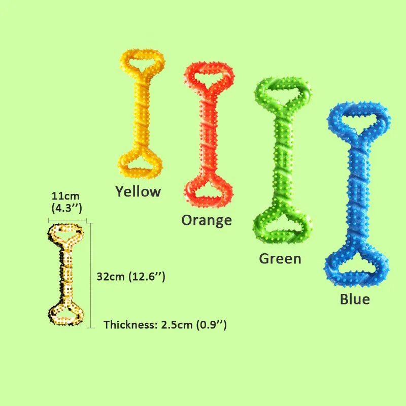 

Pet Dog Durable Interactive Dog Toys Non-Toxic Bone Interactive Dog Chew Toy For Chewers Clean Teeth Teething Stick Big Dogs Toy