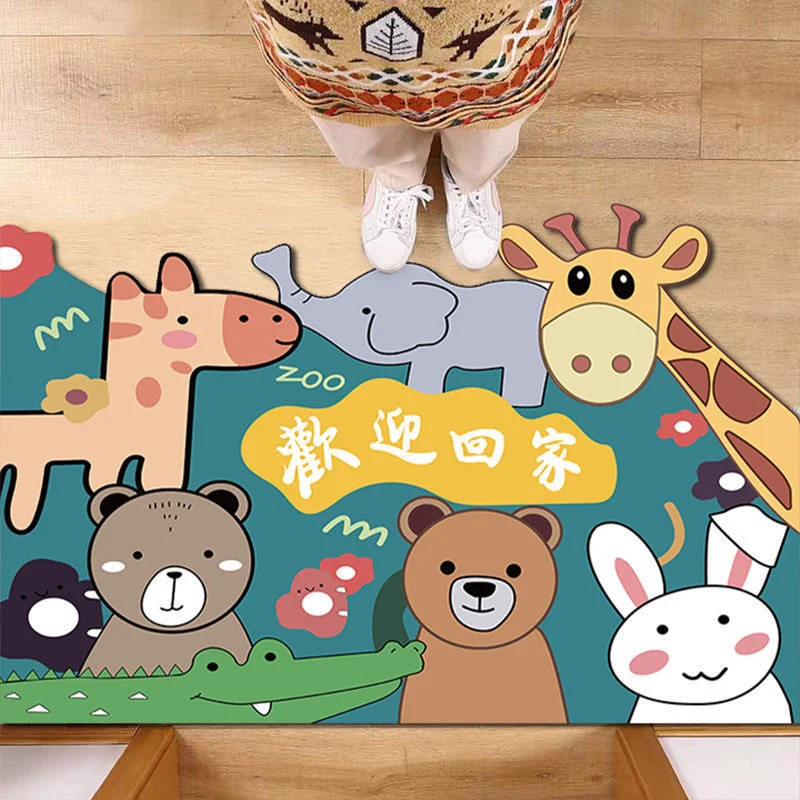 

Cartoon Diy Doormat Entrance Dust-Proof Carpet Anti-Slip Floor Mat Mats For Outdoor Indoor Entrance Bathroom Rug Alfombra SalóN