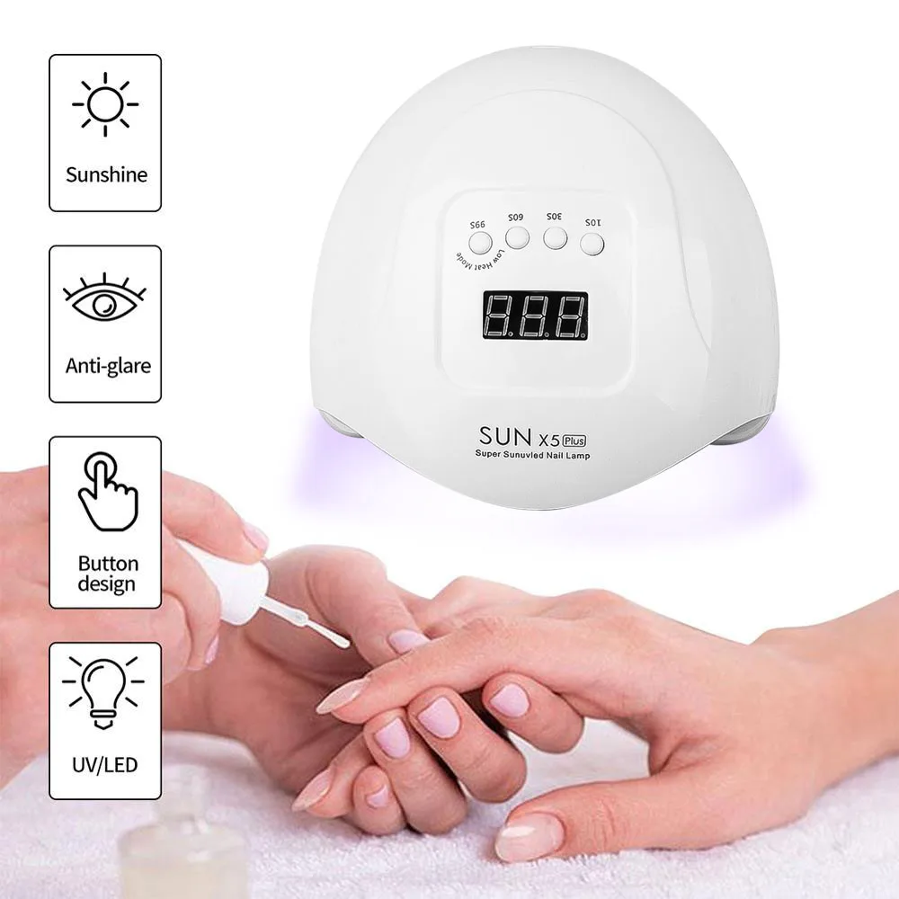 

SUN 5X Plus UV LED Lamp Nails Dryer 72W Digital Display Infrared Induction Ice Lamp For Manicure Sensor Nail Art Manicure Tools