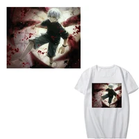 iron on transfer anime tokyo ghoul patches for clothing free shipping applique heat transfer vinyl thermo stickers on clothes