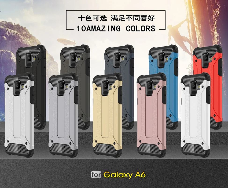Для Samsung Galaxy A6 2018 A 6 Plus джинсовый Гибридный противоударный армированный чехол SM