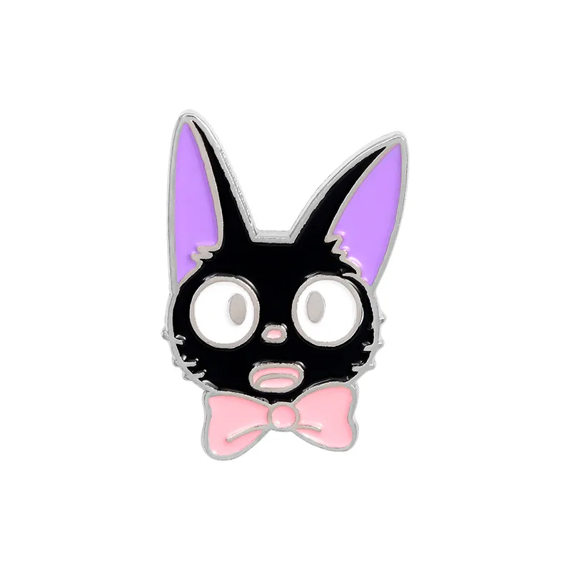 Служба доставки Kiki эмалированная булавка Kawaii Jiji Cat Брошь ghiали аниме фильм