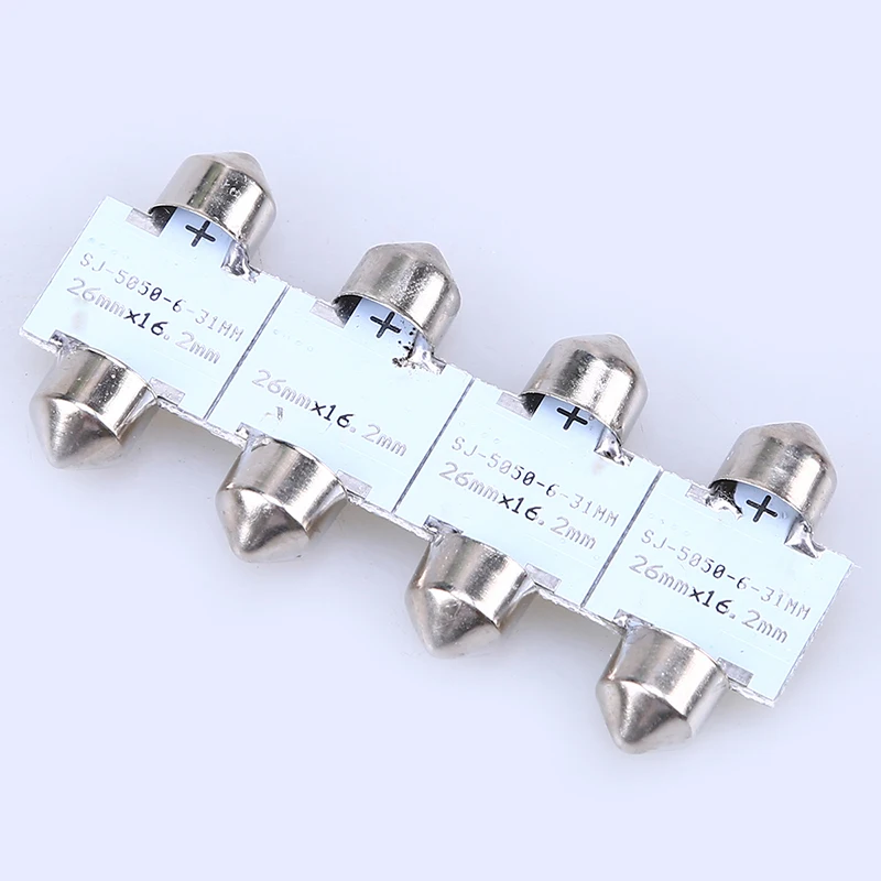 4 шт. лампы для номерного знака 31 мм 6SMD 5050|Сигнальная лампа| |