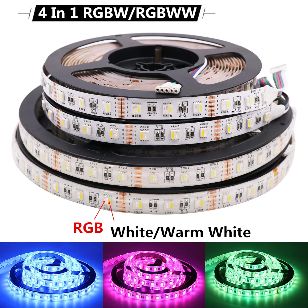 Светодиодная лента 5050 RGB 60 светодиодов/м RGBW RGBWW CCT белая фотолента
