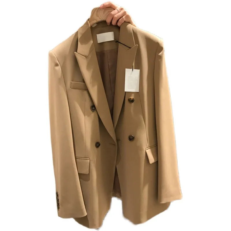 

2020 fall new loose fashion double-breasted suit jacket design sense niche suit women