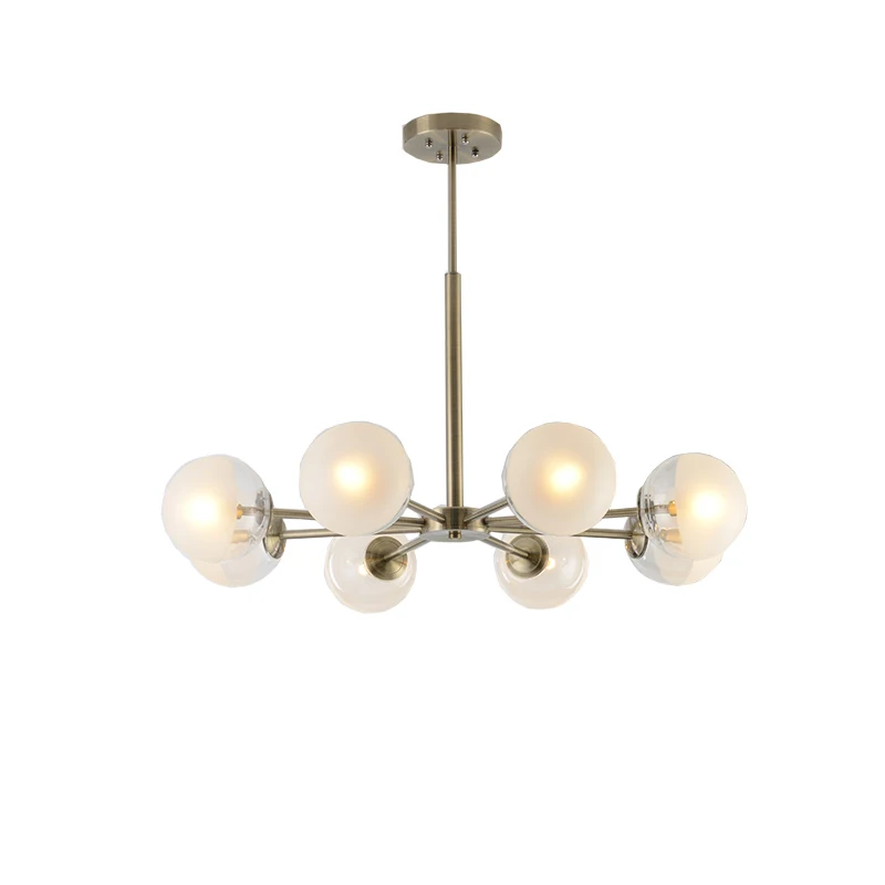 Современная светодиодная Подвесная лампа стеклянный светильник с круглым