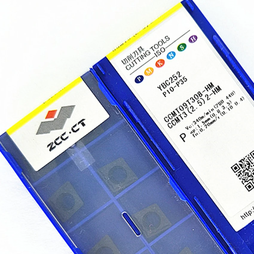

ZCC.CT CCMT09T304-HM YBC251/CCMT09T308-HM YBC251/CCMT09T304-HM YBC252/CCMT09T308-HM YBC252 CNC carbide inserts 10PCS/BOX