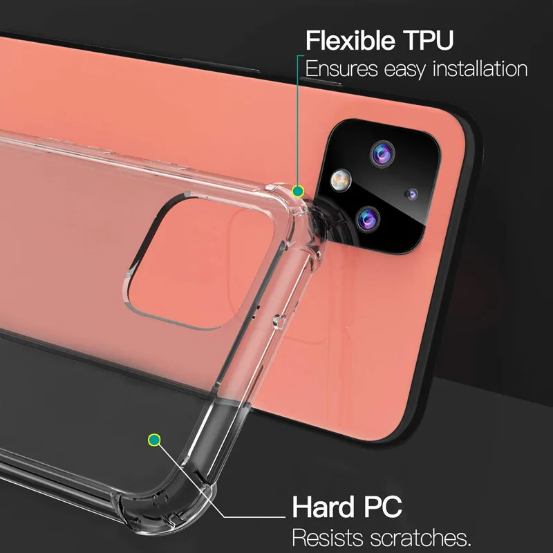 

Ultra Thin Clear Soft TPU Case For Google Pixel 4 5 3A 3 2 XL Silicone Phone Cover For Google Pixel 4 5 4A 5G 3A XL Airbag Case