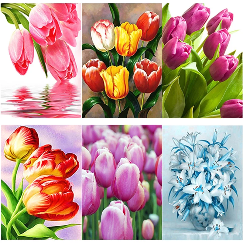 

5D DIY Diamond Painting Flower Diamond Embroidery Lily Scenery Cross Stitch Full Square Round Drill Crafts Art Gift Home Decor