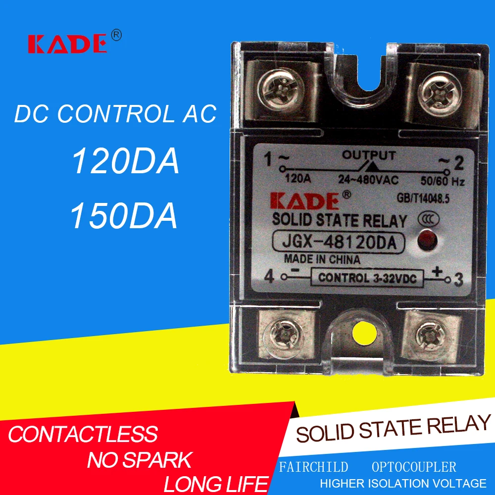 Jgx-120DA / 150DA DC controlled AC SSR single phase solid state relay with plastic dust cover | Обустройство дома