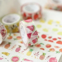 50pcs kawaii washi tape scrapbooking cute fruit series strawberry peach lemon decorative masking tape diy diary home decor gift