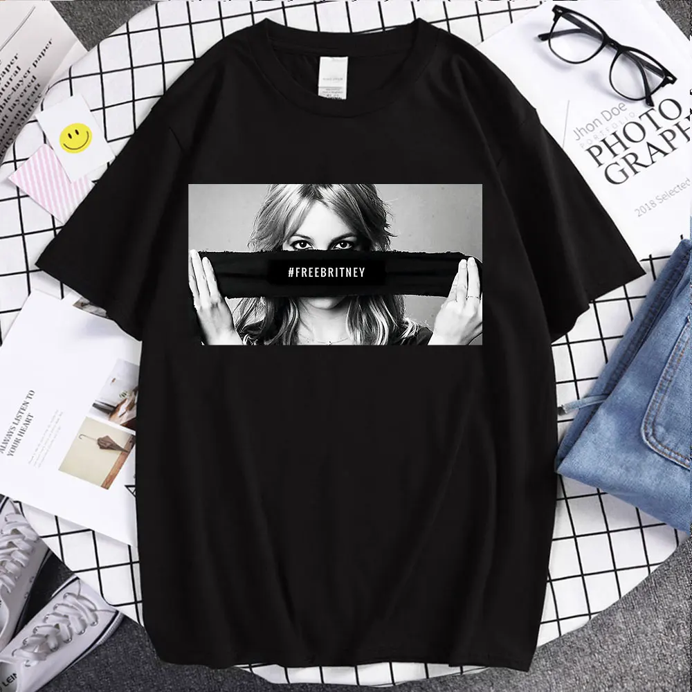 

Anime T Shirt Free Britney Spears Graphic Couple Tees Fashion Style T Shirt Summer Casual Tops Short Sleeve T-shirts Streetwears