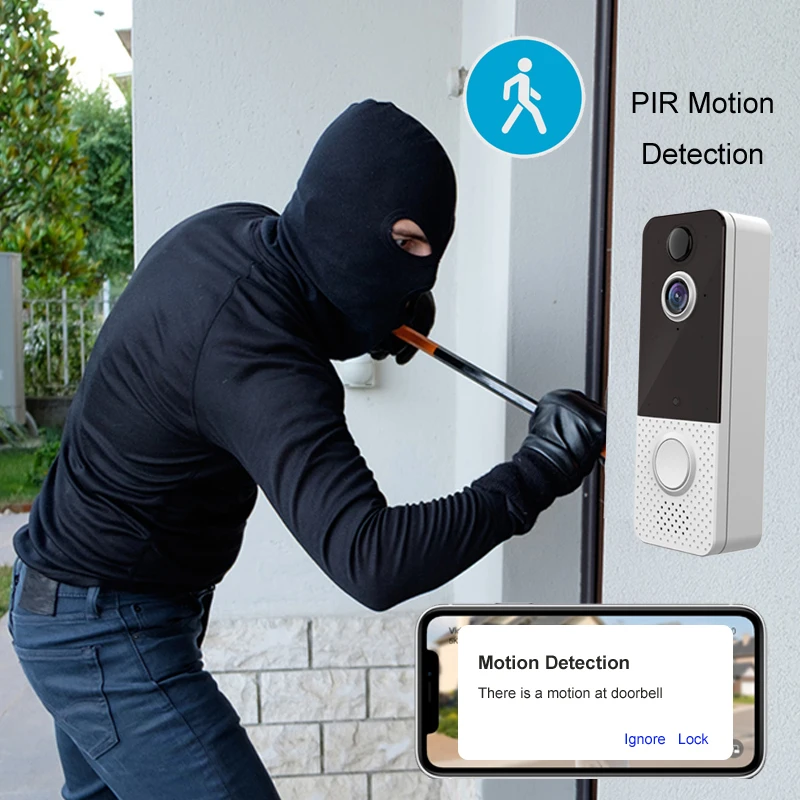 EKEN T8 домофонами для квартиры 1080P беспроводной дверной звонок Камера