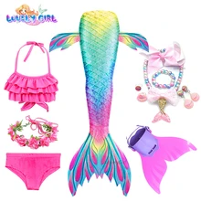 Mermaid Tail with Bikini Costume Cosplay Swimsuit for Pool Party Bathing Suit for Girls Mermaid Tail Bikini Summer Hot Sale
