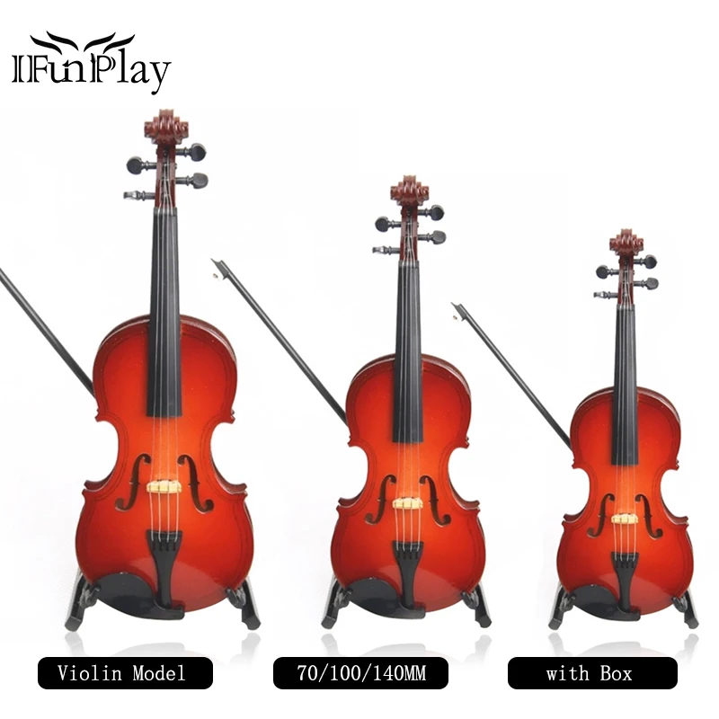 Мини-скрипка обновленная версия с Поддержка миниатюрные деревянные музыкальные