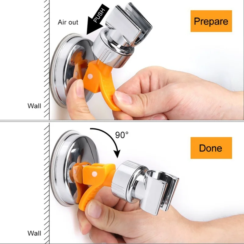 

Adjustable Shower Head Holder Rack Bracket Powerful Suction Cup Shower Holder Wall Mounted Bathroom Accessory 2020