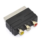 Высококачественный переходник со штепсельной вилкой Scart на гнездо 3RCA AV TV Аудио Видео адаптер Вход для PS4 Для WII DVD VCR