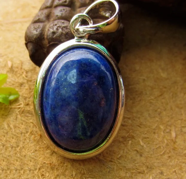 

Genuine natural 18x25MM Egypt lapis lazuli pendant necklace 17 "AAA