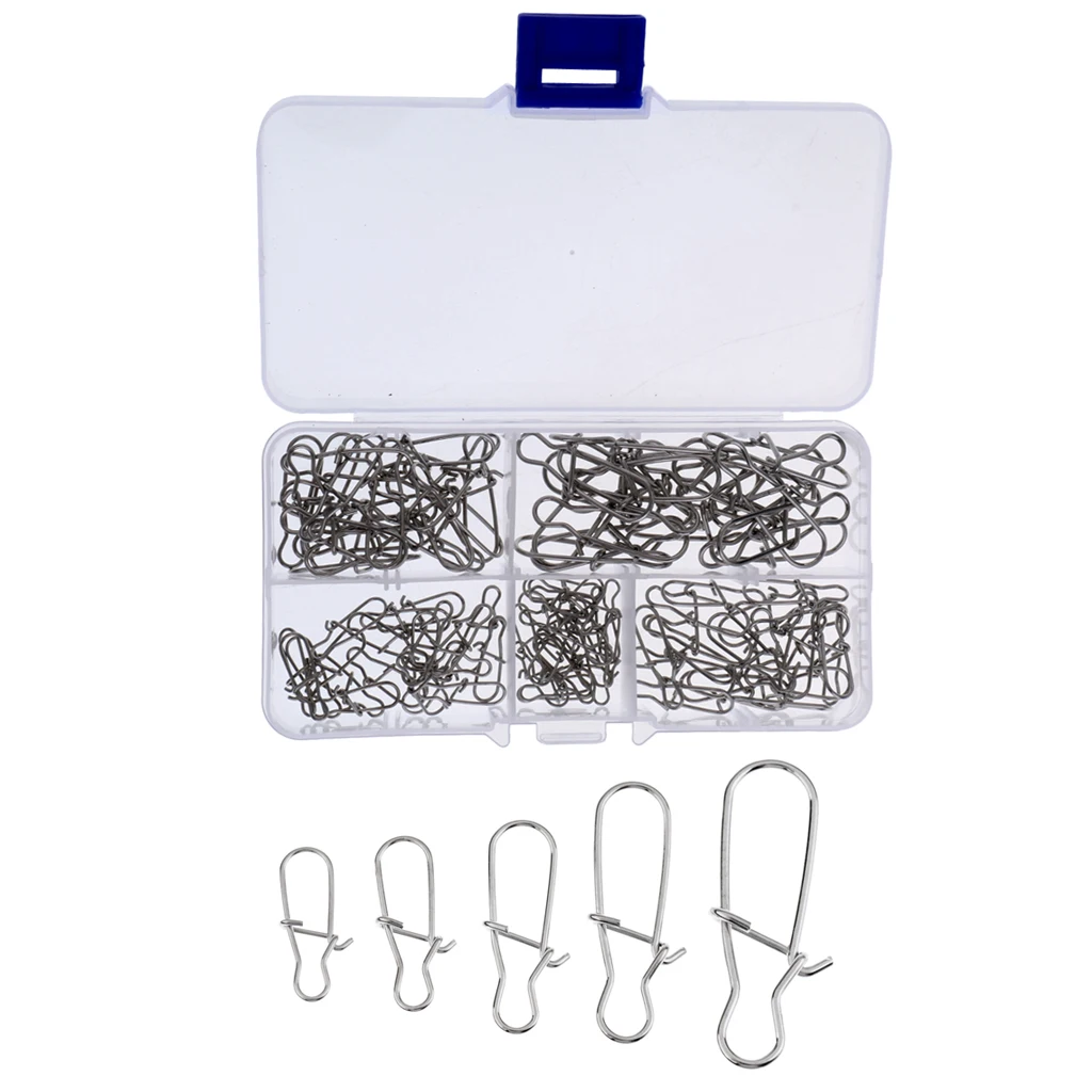 

100pcs Stainless Steel Fishing -lock Snaps Nice Snaps Tackle Connector