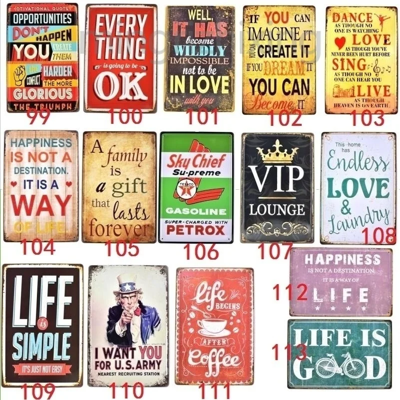 1 шт. каждая вещь будет в порядке Жестяная Табличка декоративная металлическая