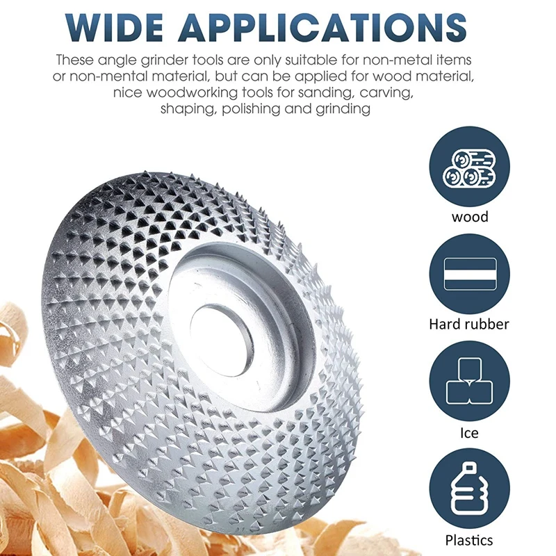 

3 Pieces of Wood Carving Discs Grinding Wheel-Shaped Discs,6-Tooth Wood Turbine Carving Discs,for Wood Cutting Polishing
