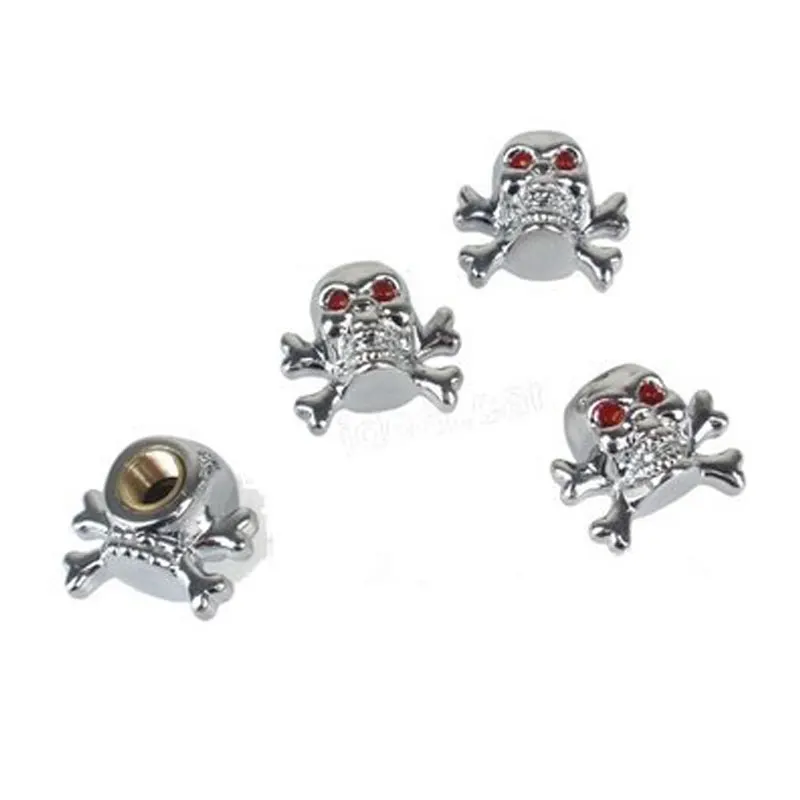 4 шт./лот медный сердечник хромированный череп антикоррозийный мотоциклетный