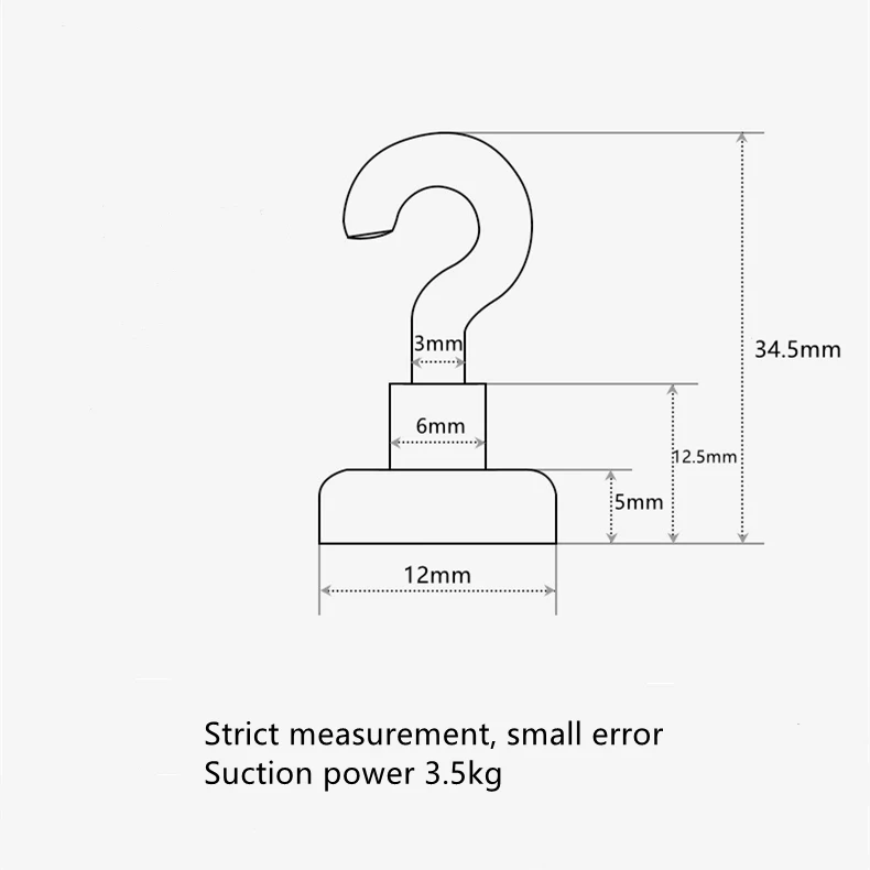 

6 Pcs Strong Magnetic Hooks Hanger Storage Organization Hanging Duty Hangers Wall Door Hook Home Kitchen Key Coat Cup