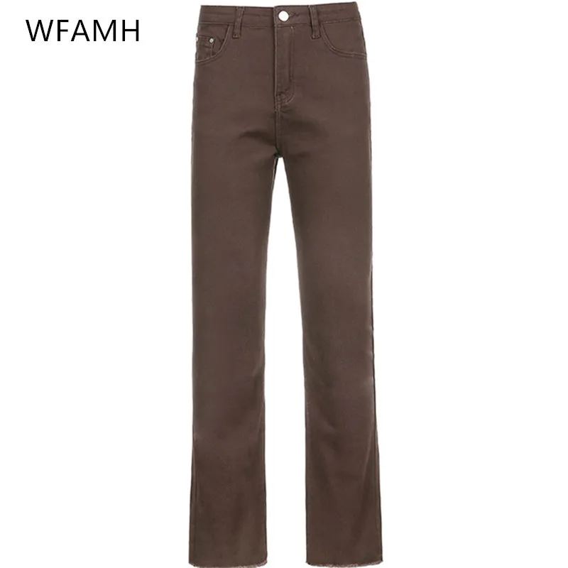 

Новинка Весна 2021, женские уличные модные пикантные облегающие прямые джинсовые брюки с заниженной талией и широкими штанинами, однотонные ...