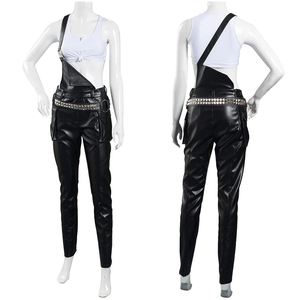 

Braindance Technician Judy Cosplay Costume Crop Top Overalls Full Set Halloween Carnival Costumes