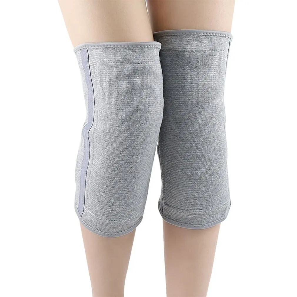 

1 pair Outdoor Sports Warm Lengthened Knee Pads Protector Protective Elastic Wool Thermal Plush Kneepad Kneecap Kneelet Solid