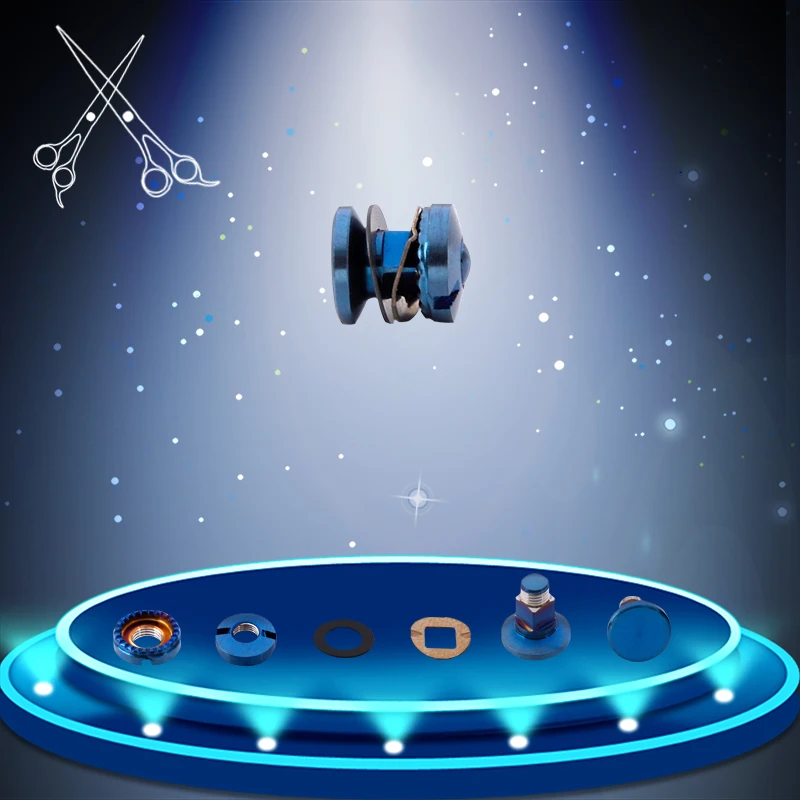 10 компл./лот винты синего цвета для ножниц волос парикмахерские аксессуары