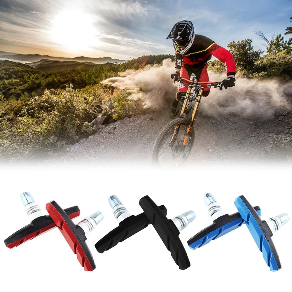 

2 Pairs Bike Brake Pads Set Road Mountain Bicycle V-Brake Blocks Shoes Bicycle Brake Blocks Set 70 Mm