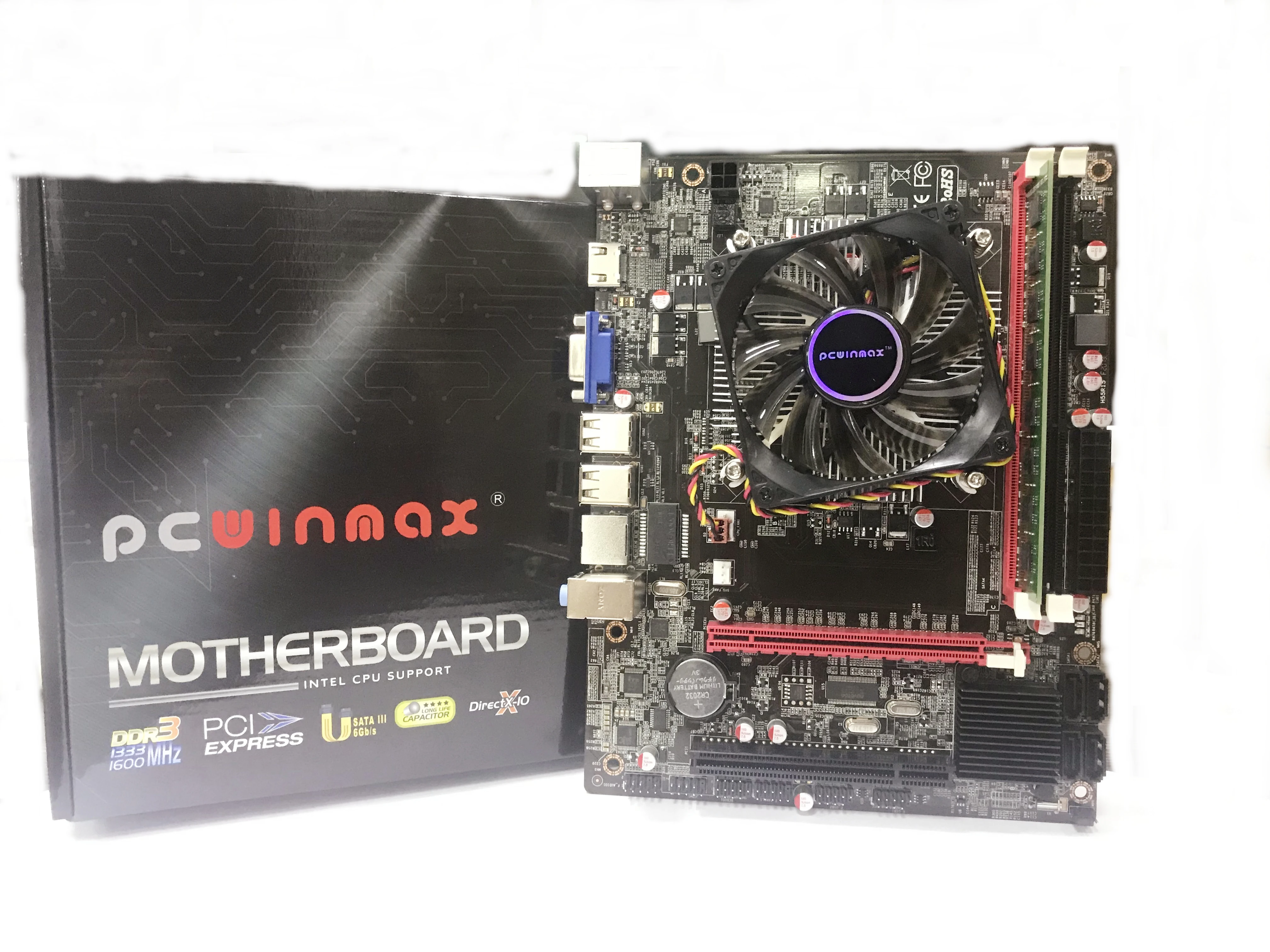 Набор материнских плат PCWINMAX PGA 988 HM55 с ЦП DDR3 4G вентилятор комплект материнской