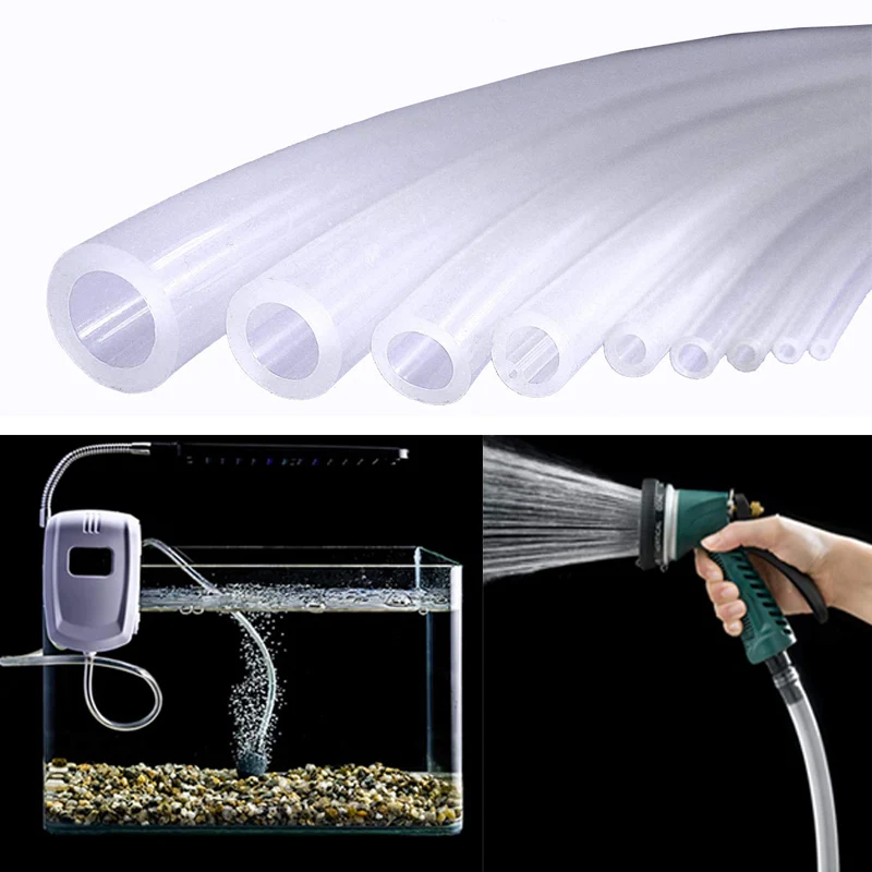 1 метр Прозрачная Пищевая силиконовая трубка резиновый шланг 3 4 6 8 10 Диаметр