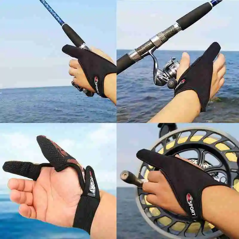 

Two-finger Throwing Rod Control Line Fishing Gloves Thumb And Index Finger Outdoor Special Non-slip Fishing Sh Gloves
