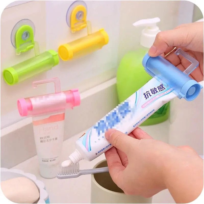 Toothpaste Rolling Squeezer Tube Home Bathroom Accessories Manual Dental Cream Easy Dispenser Sucker Hanging Holder | Дом и сад