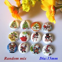 100 pcslot random mixed christmas buttons scrapbooking jewelry findings garment accessory accessories