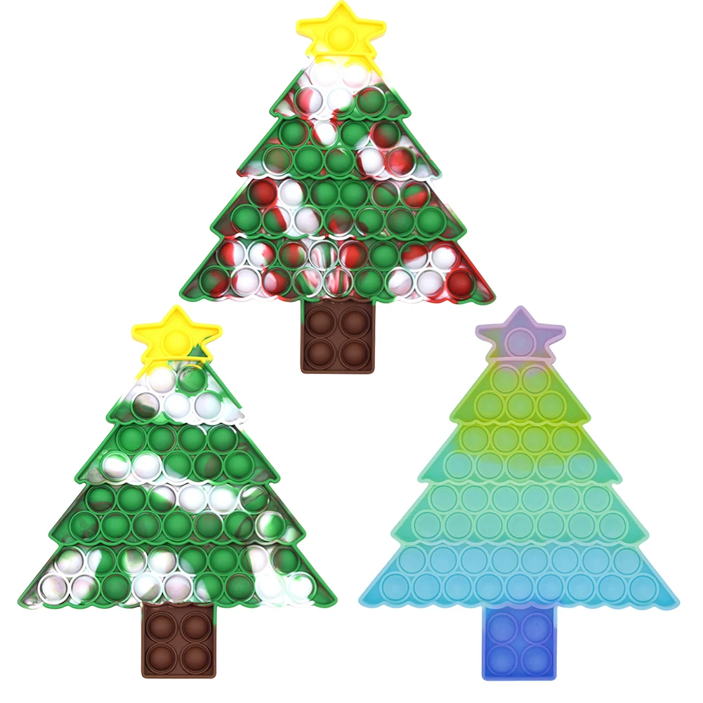 

Rainbow Christmas Tree Push Bubble Fidget Toys Sensory Autism Rainbow Push Bubble Sensory Autism Children Anti Stress Toy