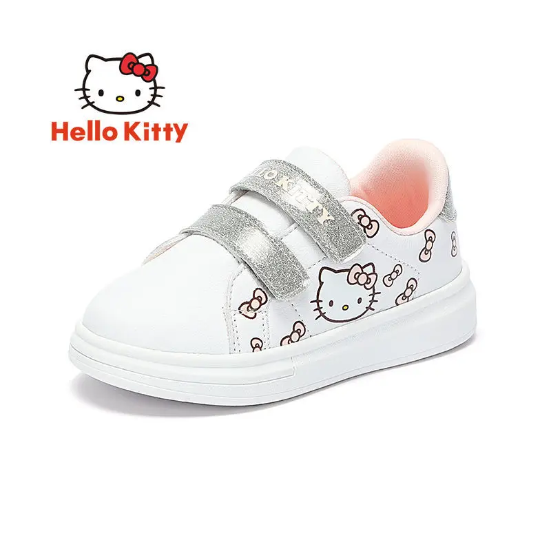 

Hello Kitty Girls Spring and Autumn New All-match Casual Shoes Breathable Sports Board Shoes White Shoes