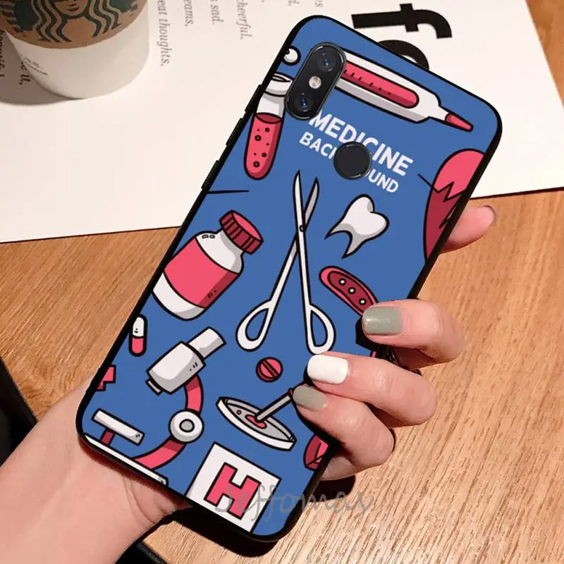 

Spain Cartoon Medicine Doctor Nurse fashion Phone Case For Xiaomi Redmi note 7 8 9 t max3 s 10 pro lite coque shell cover funda