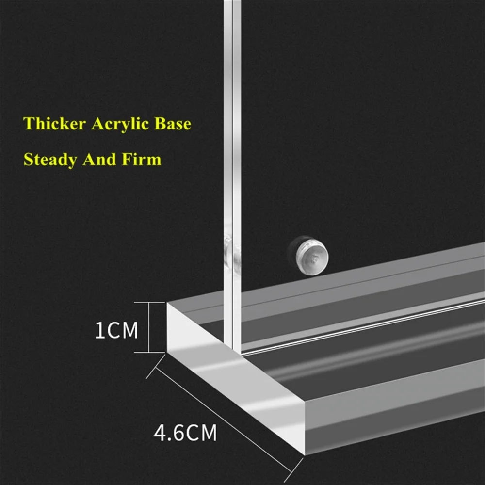 100*150mm Double Sided Clear Acrylic Menu Paper Holder Stand Plastic Table Sign Card Desktop Message Poster Display - купить по