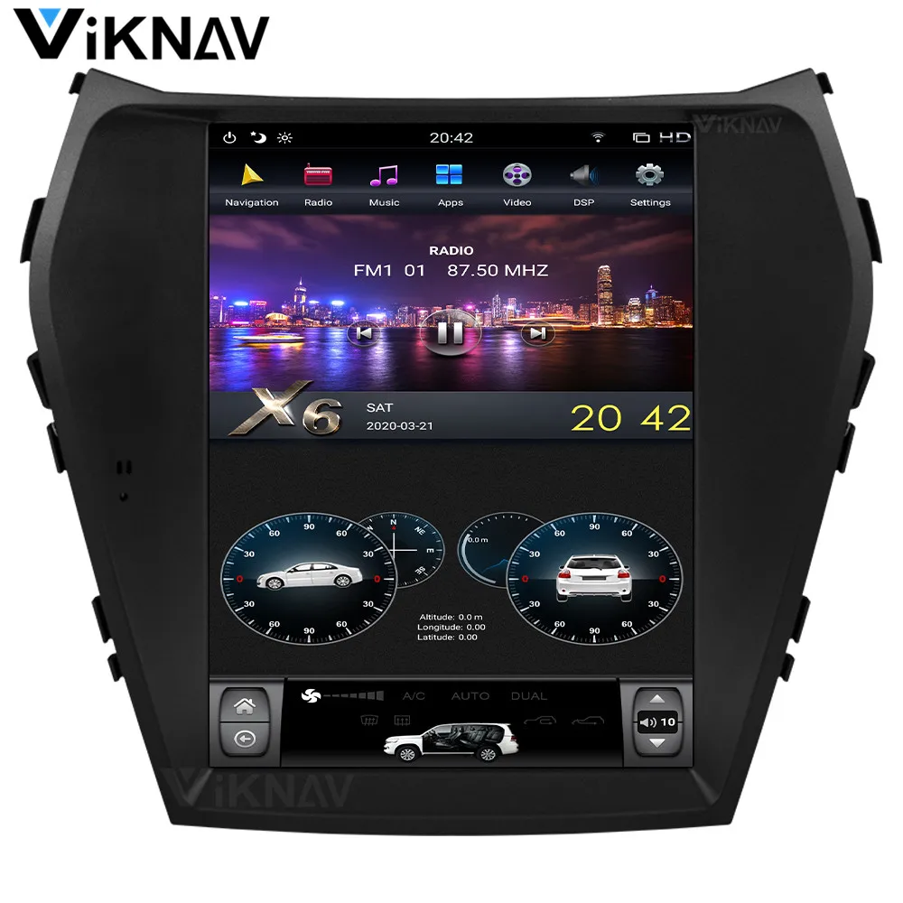 

10.4 inch vertical screen car radio multimedia stereo player for Hyundai IX45 Santa Fe 2013-2018 auto GPS navigation head unit