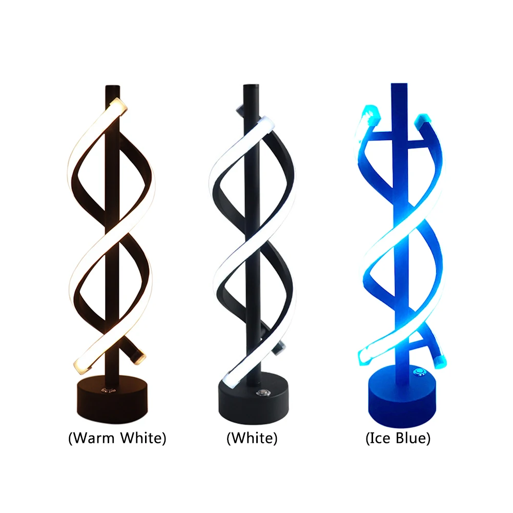 

Modern Atmosphere Decoration Nightlight Bar KTV Restaurant Simple Creative LED Charging Lighting Lamp Personality Spiral Table L