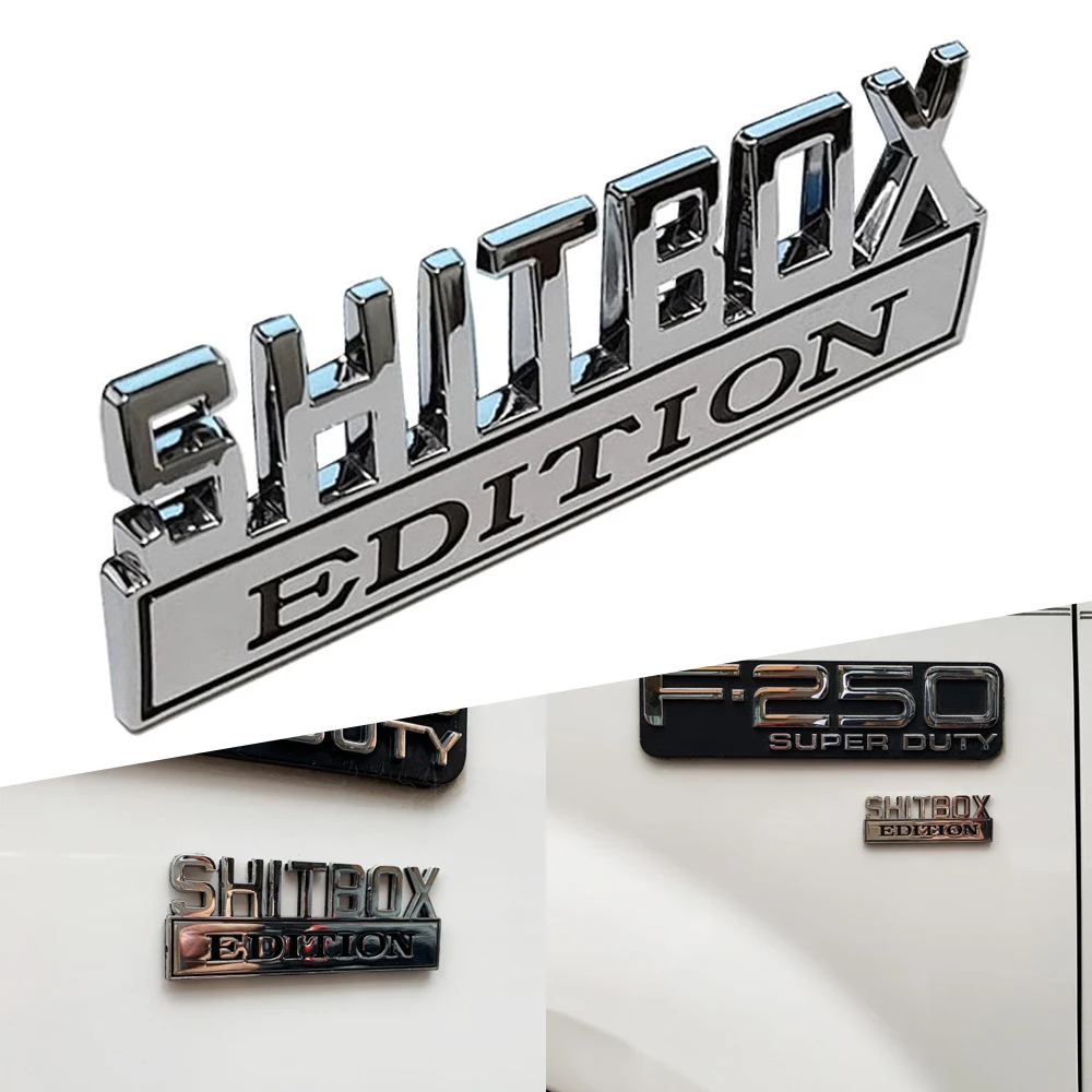 Новинка эмблема SHITBOX EDITION хромированные значки автомобильная наклейка для
