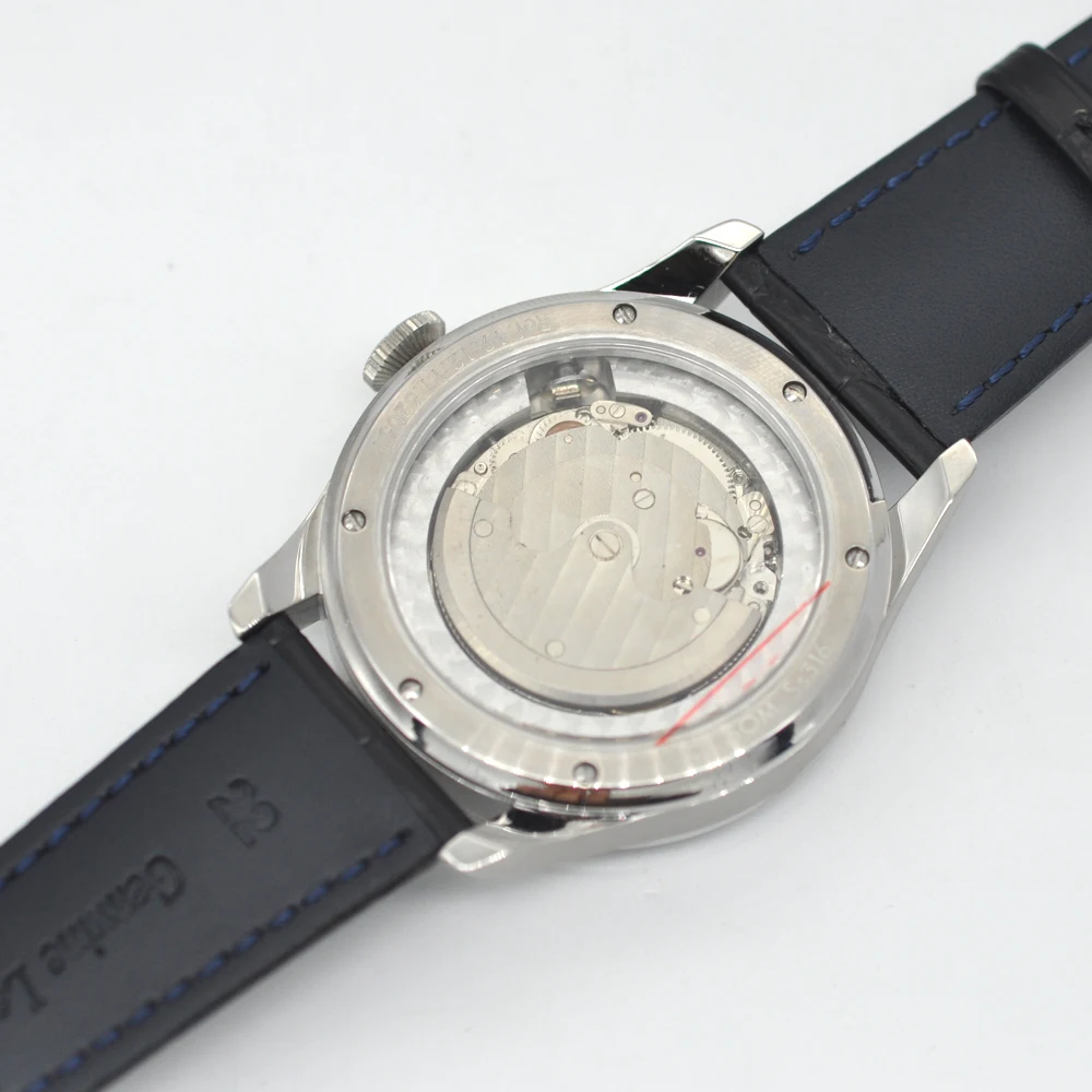 Corgeut 2020 Новые Мужские автоматические механические стальные чехол с синим